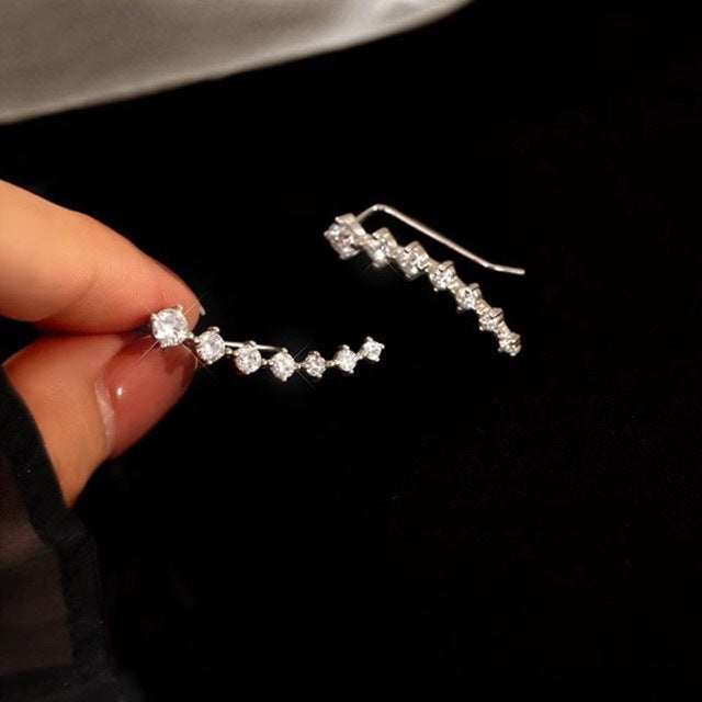 Of Dual Purpose Zircon Ear Clip One Word Hook Creative Earrings
