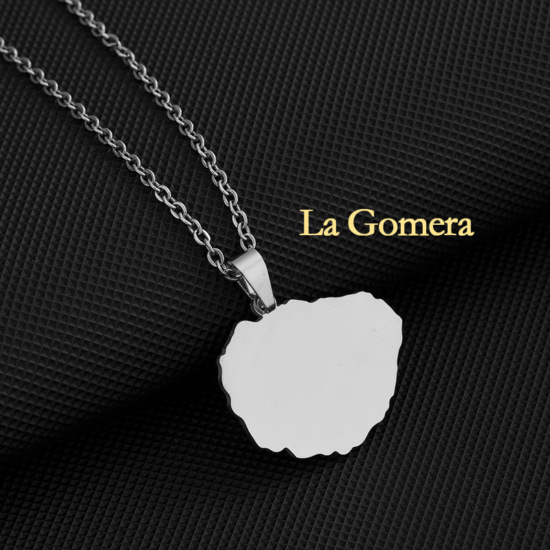 Stainless Steel Spanish Canary Islands Unisex Necklace