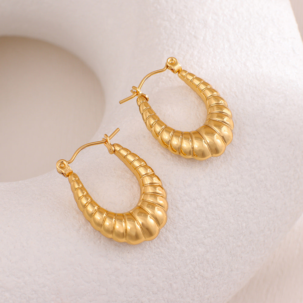 Women's Shaped Tube Style Light Luxury Fashion Simple Luxurious Earrings