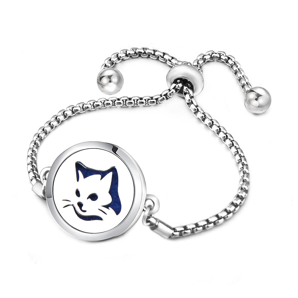 Angel Wings Mosquito Repellent Stainless Steel Essential Oil Perfume Box Bracelet