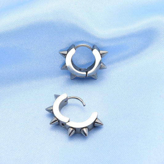 Stainless Steel Hip Hop Punk Barbed Clip Ear Buckle