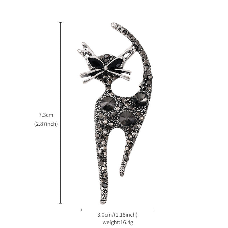 Men's Personalized Retro Animal Brooch Diamond Cartoon Lion Brooches