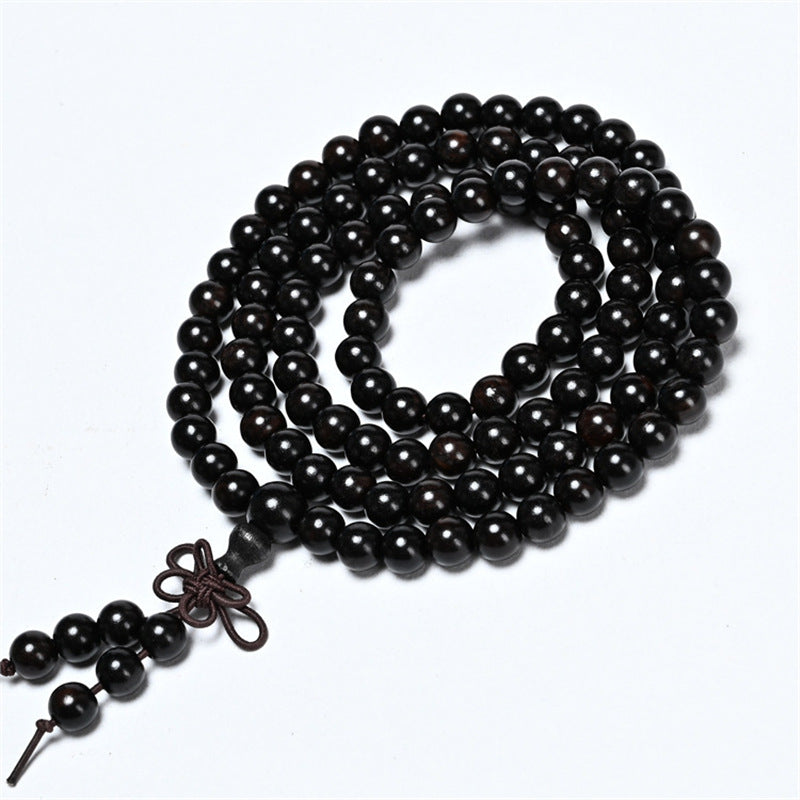 Women's & Men's Ebony Beads Purple Sandalwood For Couple Bracelets