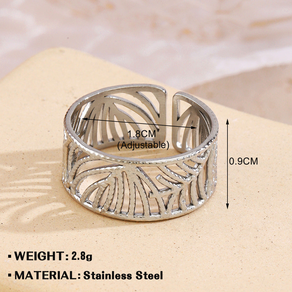 Stainless Steel Leaf Female Personalized Hip Rings