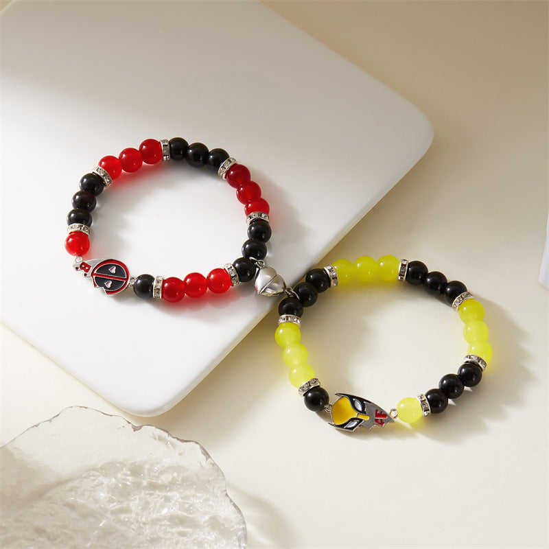 Woerine Versatile Crystal Opal Magnet Suction Bracelets