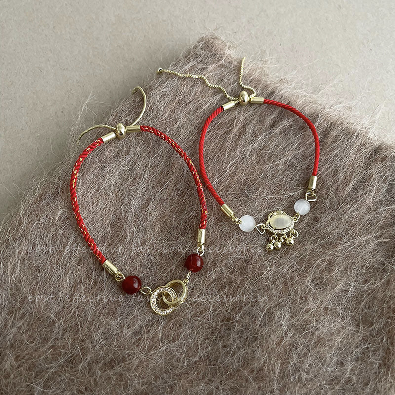 Safety Lock Opal Pull Red Rope Original Bracelets
