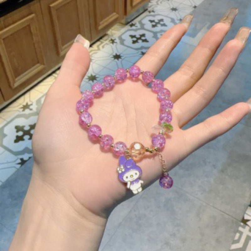 Female Aquamarine Gray Moonlight Natural Crystal Bracelet