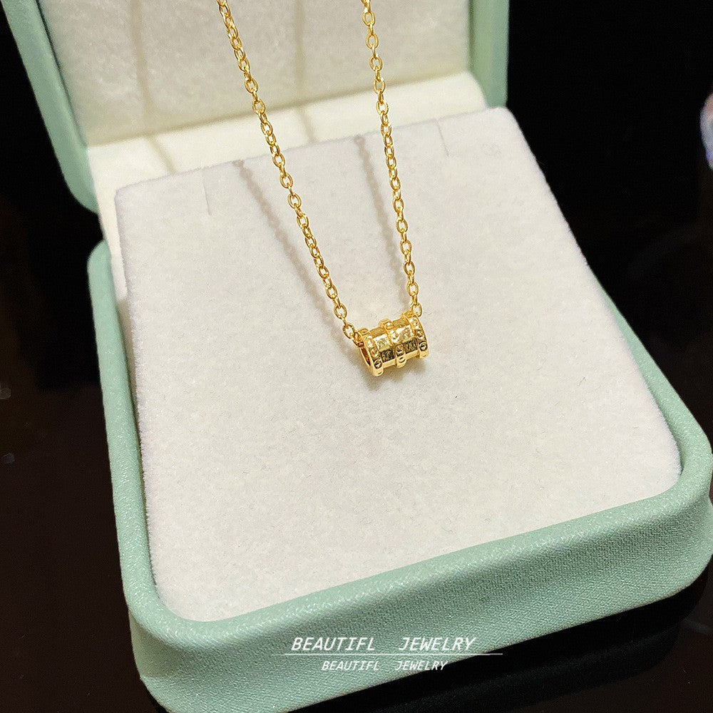 Women's Minority Simple Fashionable Elegant Zircon Clavicle Chain Titanium Steel Accessory Necklace