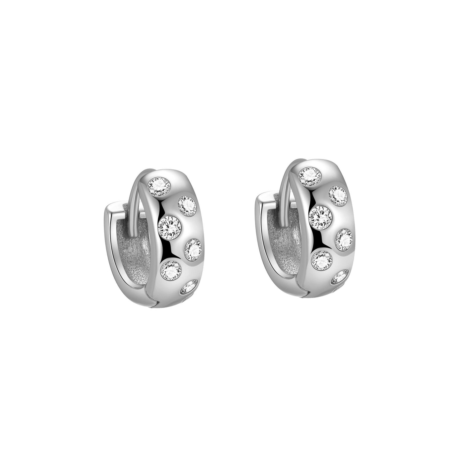 Women's Sterling Sier Zircon Fashion Ear Punk Earrings