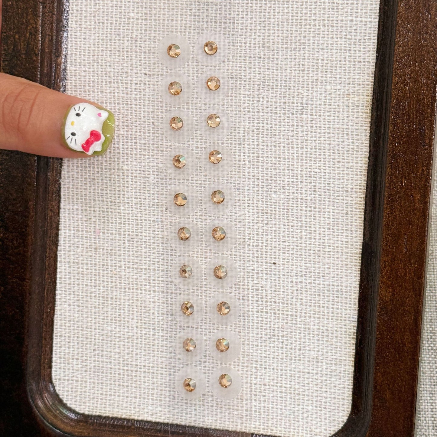 Fashion Auricular Point Sticker Crystal Ear Patch Bead Massage Stress Earrings