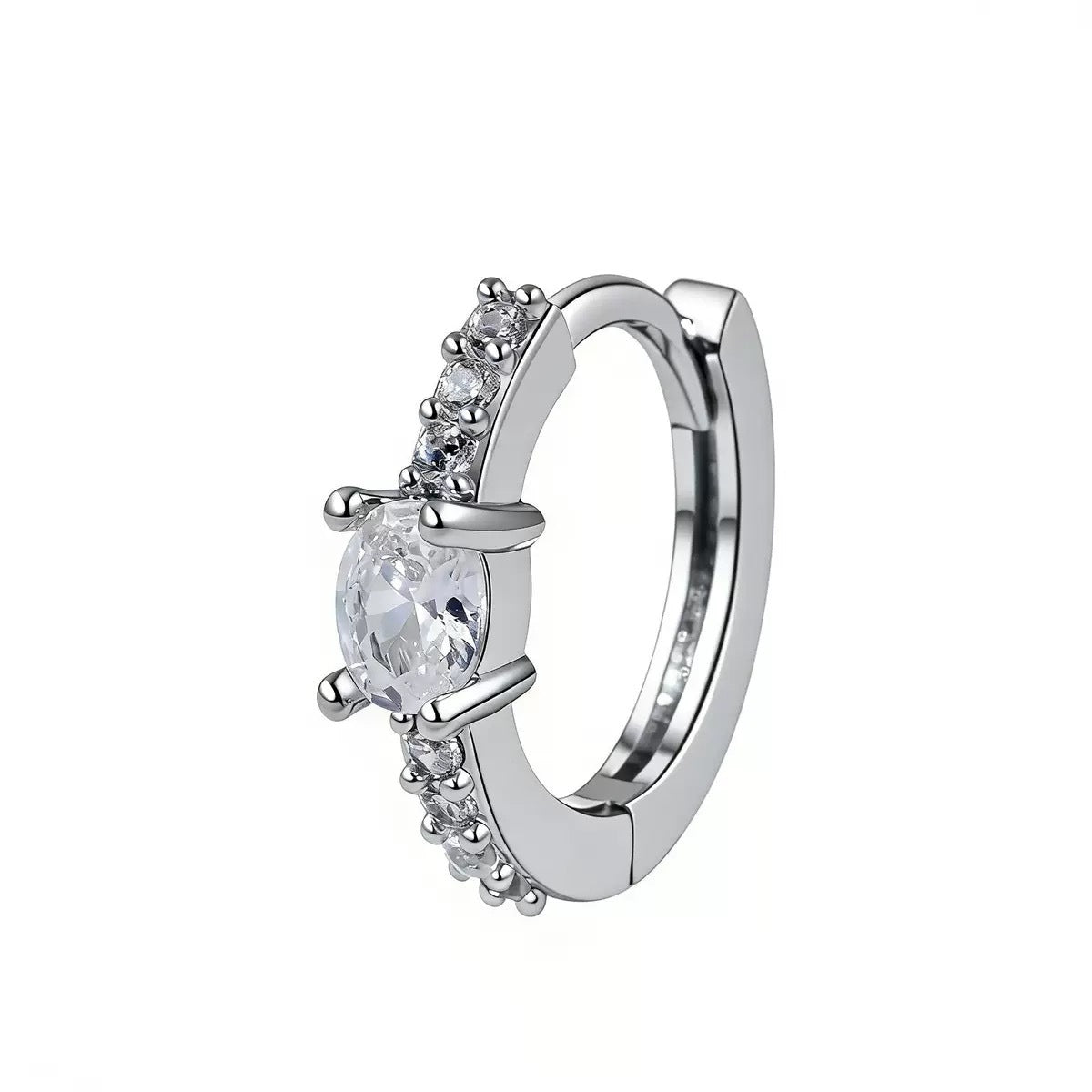 Women's Light Luxury Geometric Flash Clip Simple Fashion Exquisite Inlaid Rings