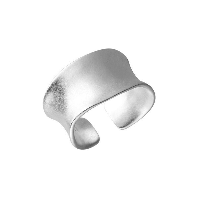 Late Sterling Sier Collection Style Bright Index Finger Folding Ring