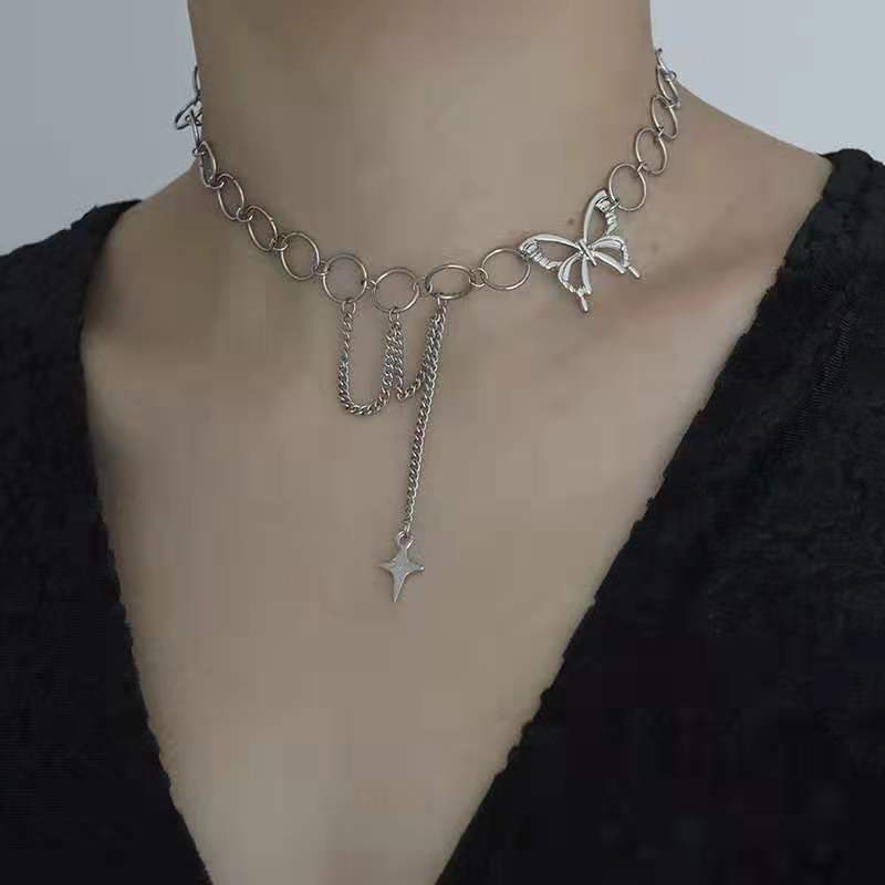 Women's & Men's Fashion Simple Titanium Steel Sweater Chain Personalized Hip Hop Necklace