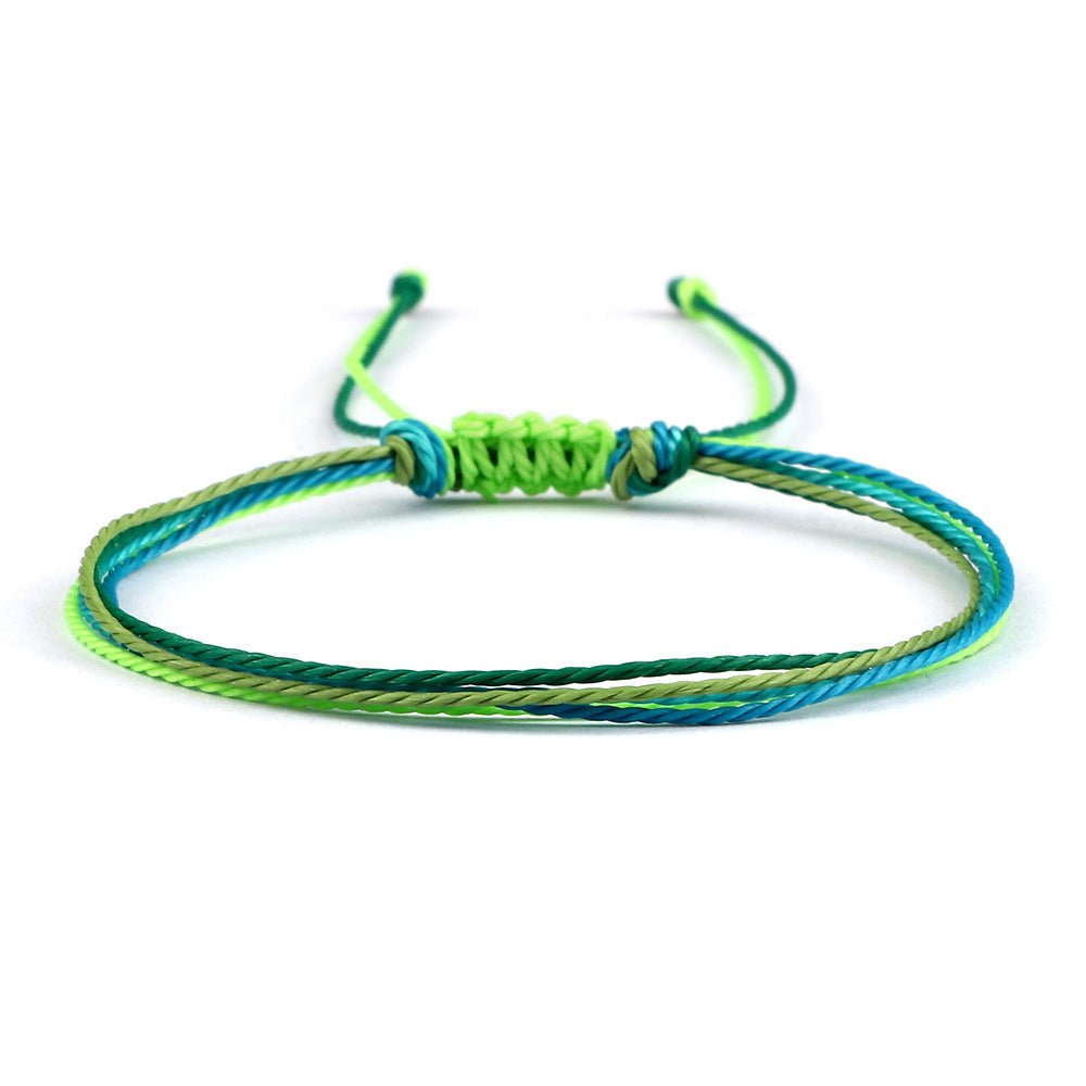 Coast Style Twin Creative Wax Line Hand Weaving Bracelet