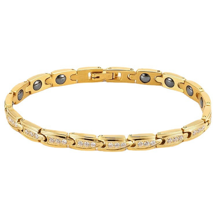 Quick Gold Vacuum Plating Bullet Advanced Adjustable Titanium Bracelet