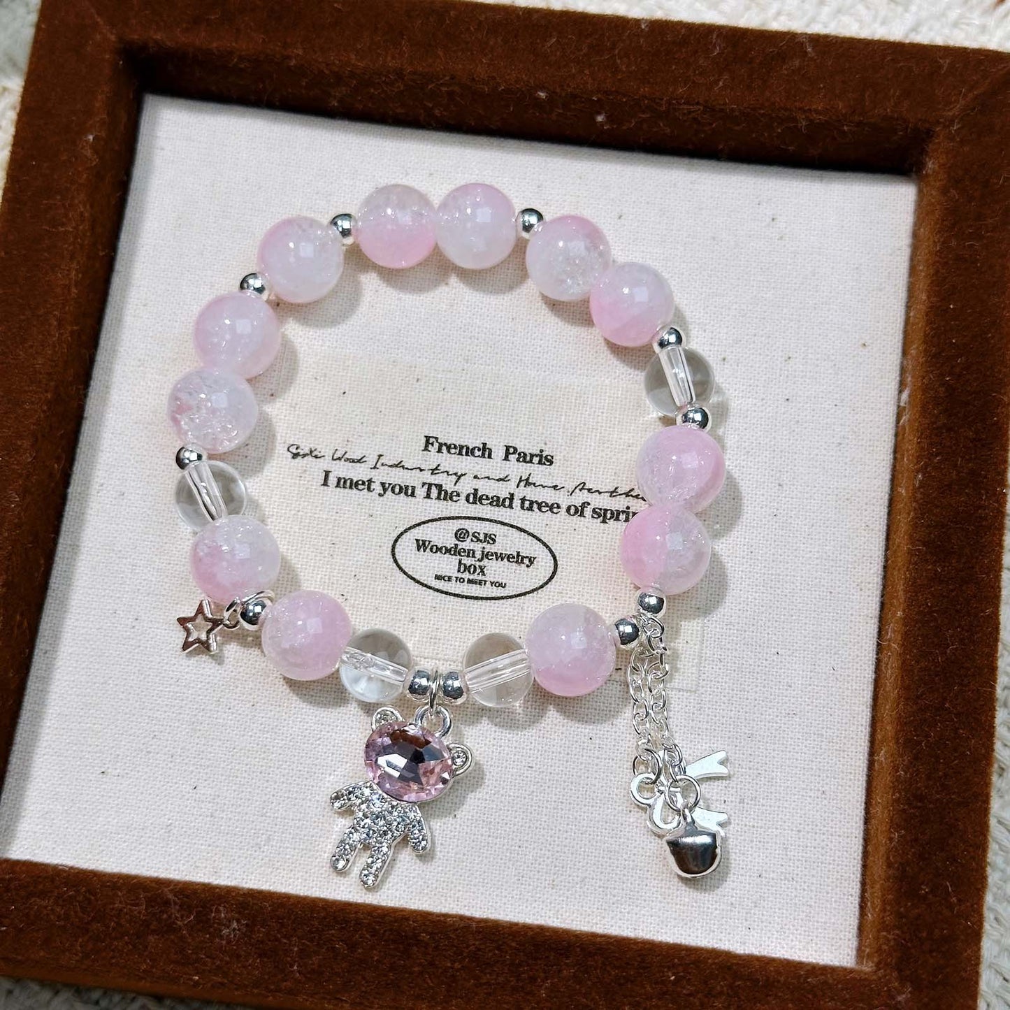 Little Bear Glaze Beaded Sweet Fresh Bell Cultural Bracelets