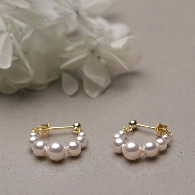 Sterling Sier Pearl French Retro Minority Earrings