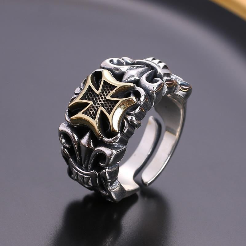 Cross Pattern Fashion Unique Design Geometric Rings