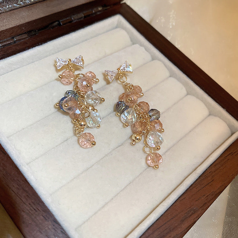 Zircon Butterfly Water Drop Ear Female Rings