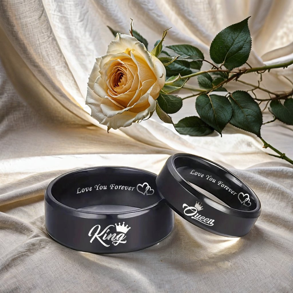 Valentine's Day Gift Stainless Steel Couple Rings