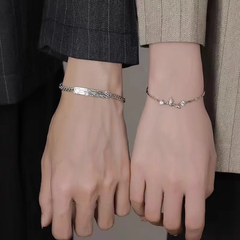 Has Met Locust Bird Couple Simple Design Valentine's Day Gift Bracelet