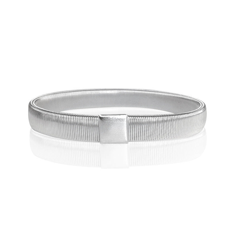 Men's Spring Armband Metal Elastic Bangle Bartender Bracelet
