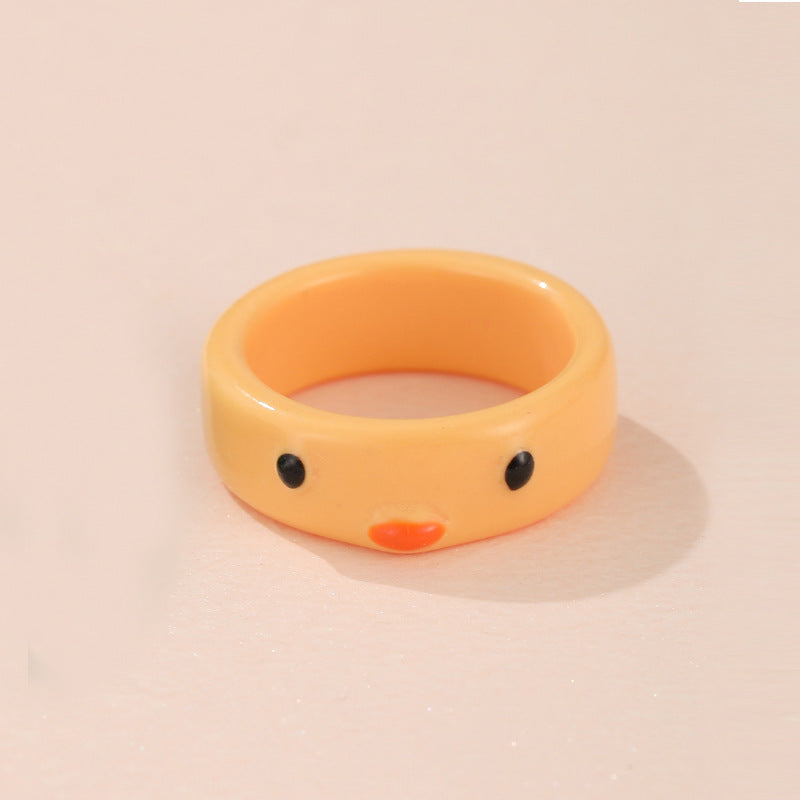 Personalized Cartoon Frog Fashion Cute Resin Rings