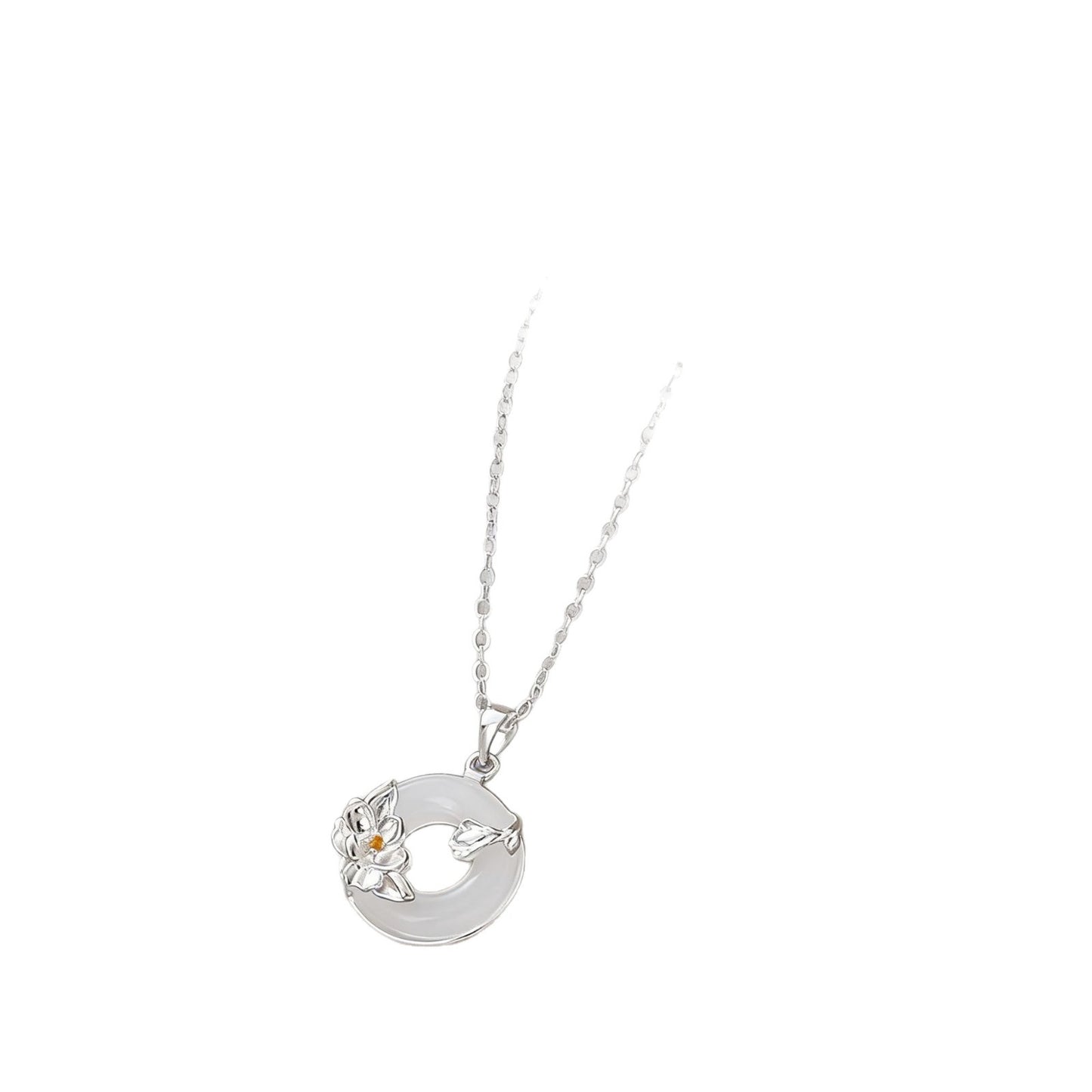Women's Buckle Light Luxury Ancient Style Chalcedony Clavicle Necklace