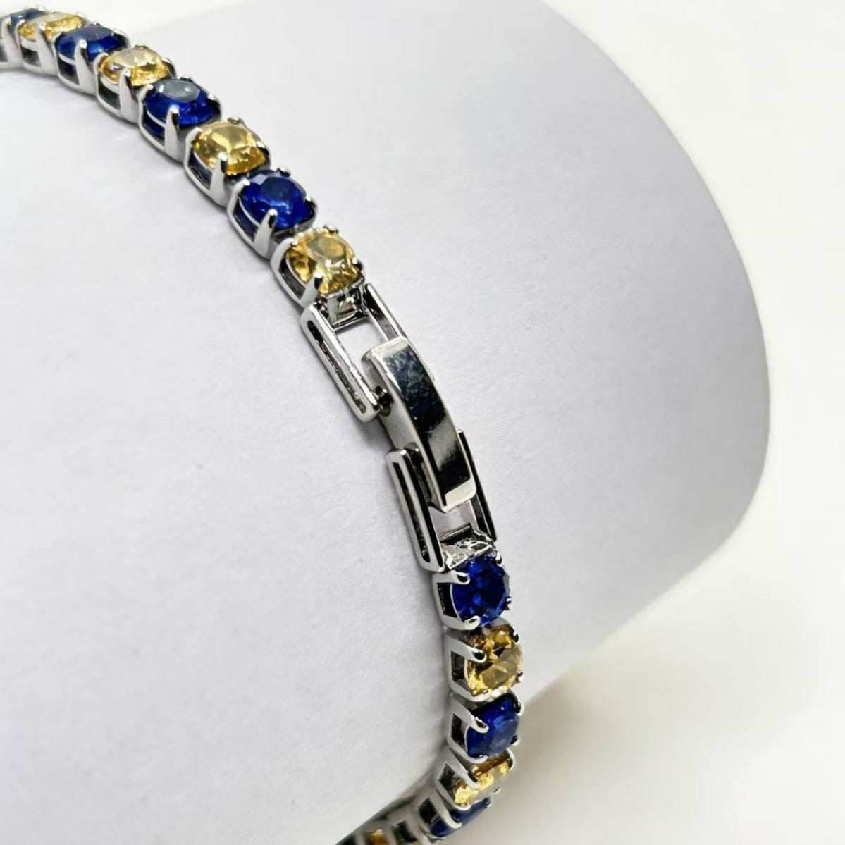 Contrast Color Full Diamond Tennis Fashion Personalized Minority Exquisite Temperament Bracelet