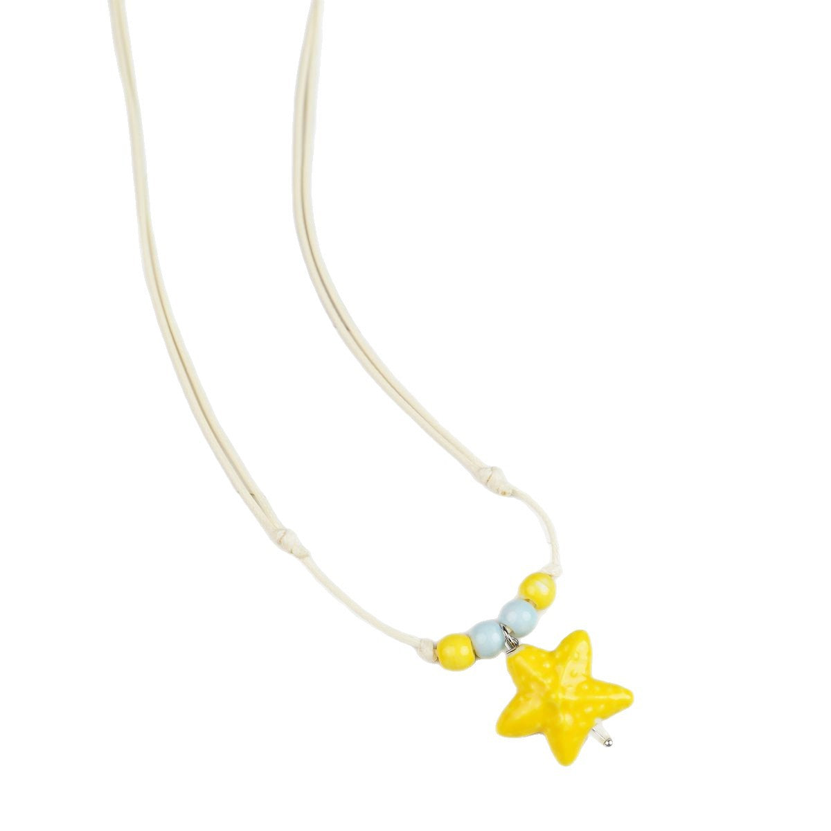 Women's Ceramic Ocean Series Colorful Beaded High Sense Clavicle Necklaces