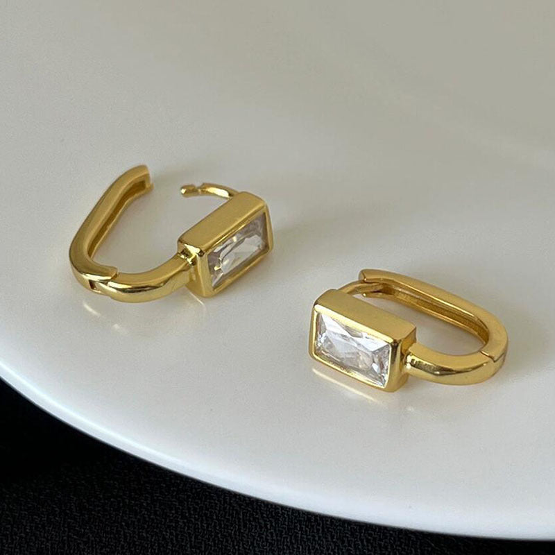 Studded With Zircon Female U-shaped Clip Korean Rings