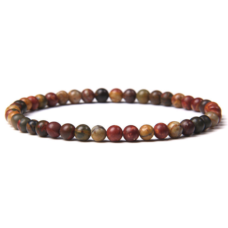 Crystal Agate Round Beads Aquamarine Tourmaline Yellow Tower Energy Beaded Bracelets