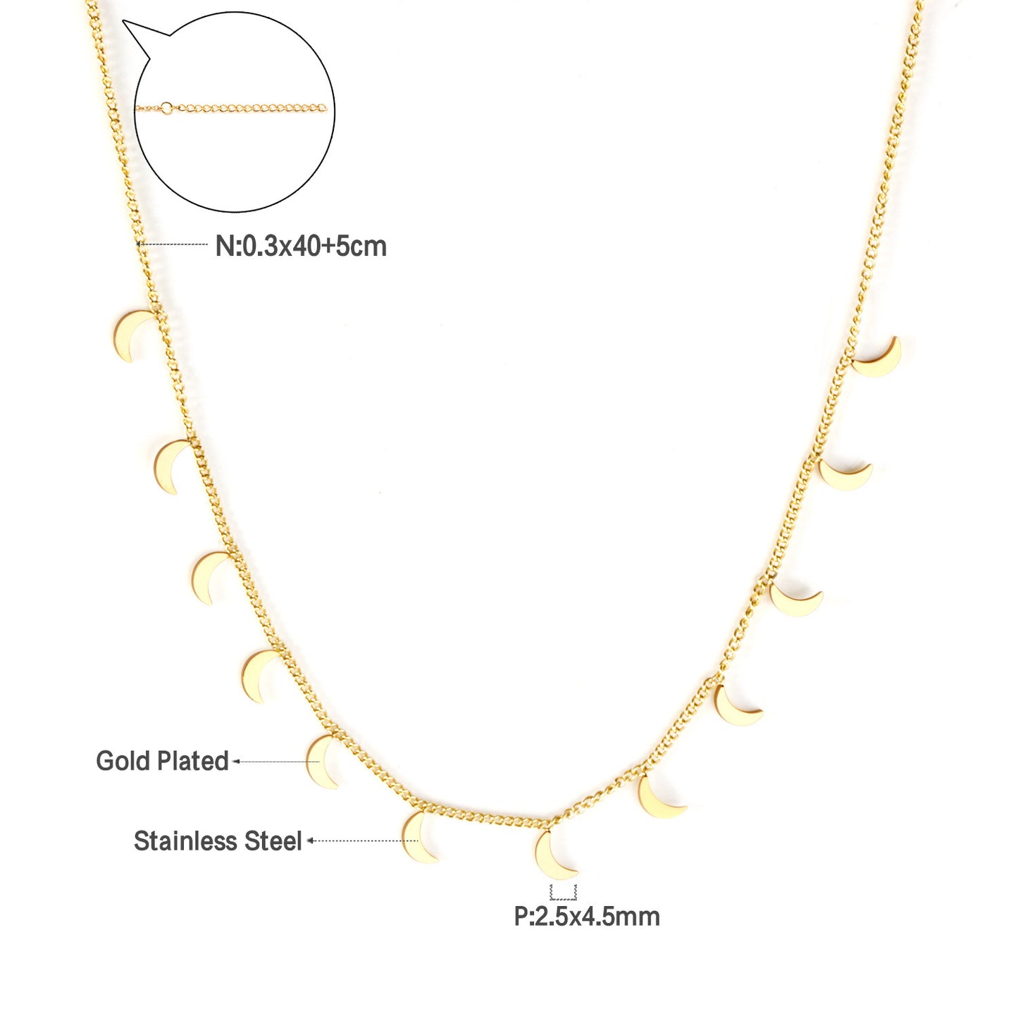 Niche High-grade Simple Temperamental Geometric Electroplated Stainless Necklaces