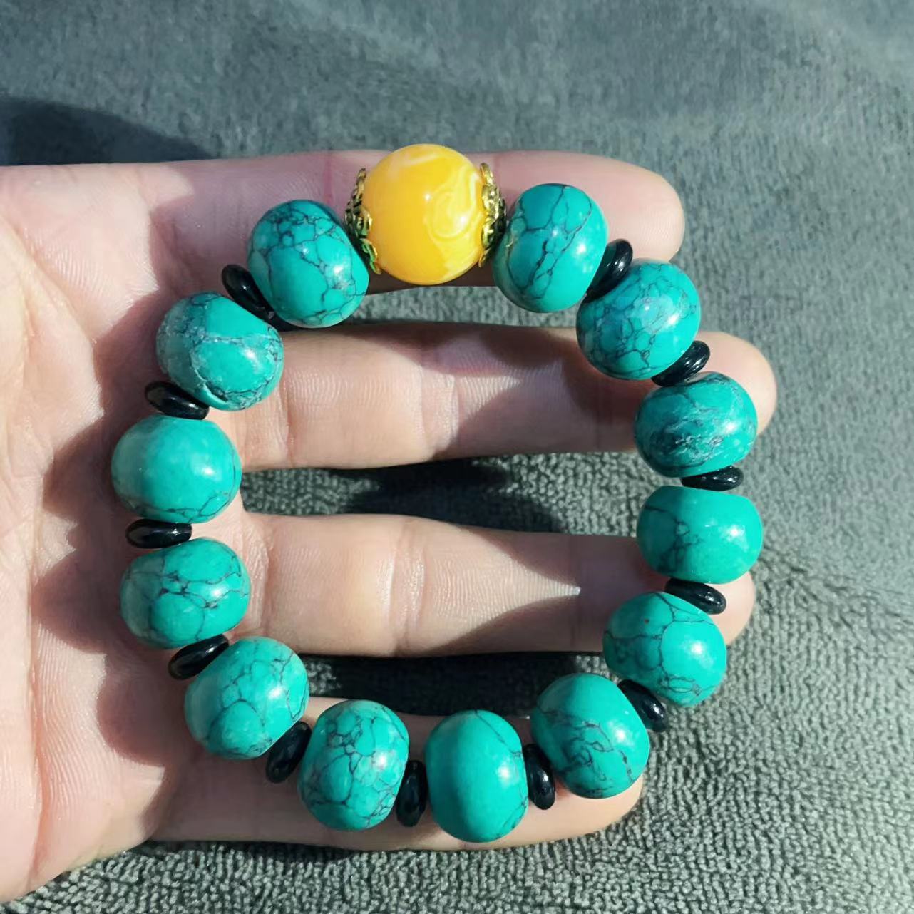 Women's & Men's Beads Beeswax Single Circle Amusement Article Bracelets