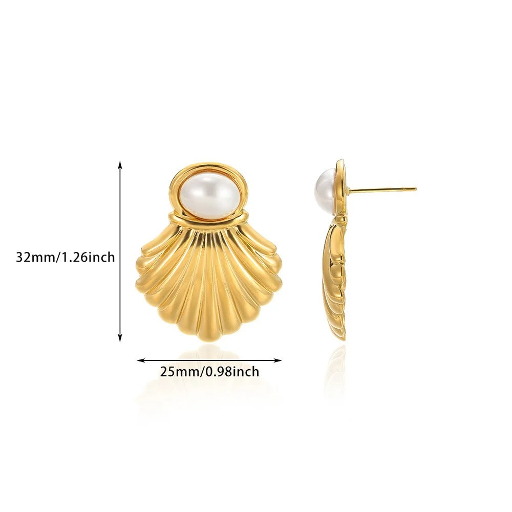Stainless Steel Octopus Niche Trendy Marine Style Stud Earrings