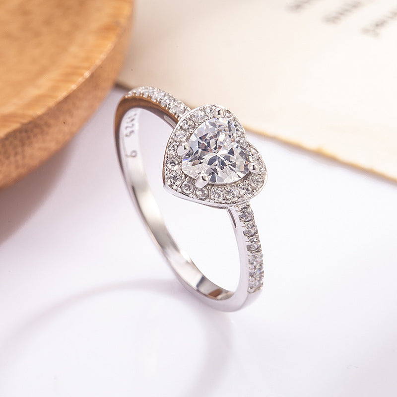 Hot Light Luxury High-grade Lovely Diamond Ring