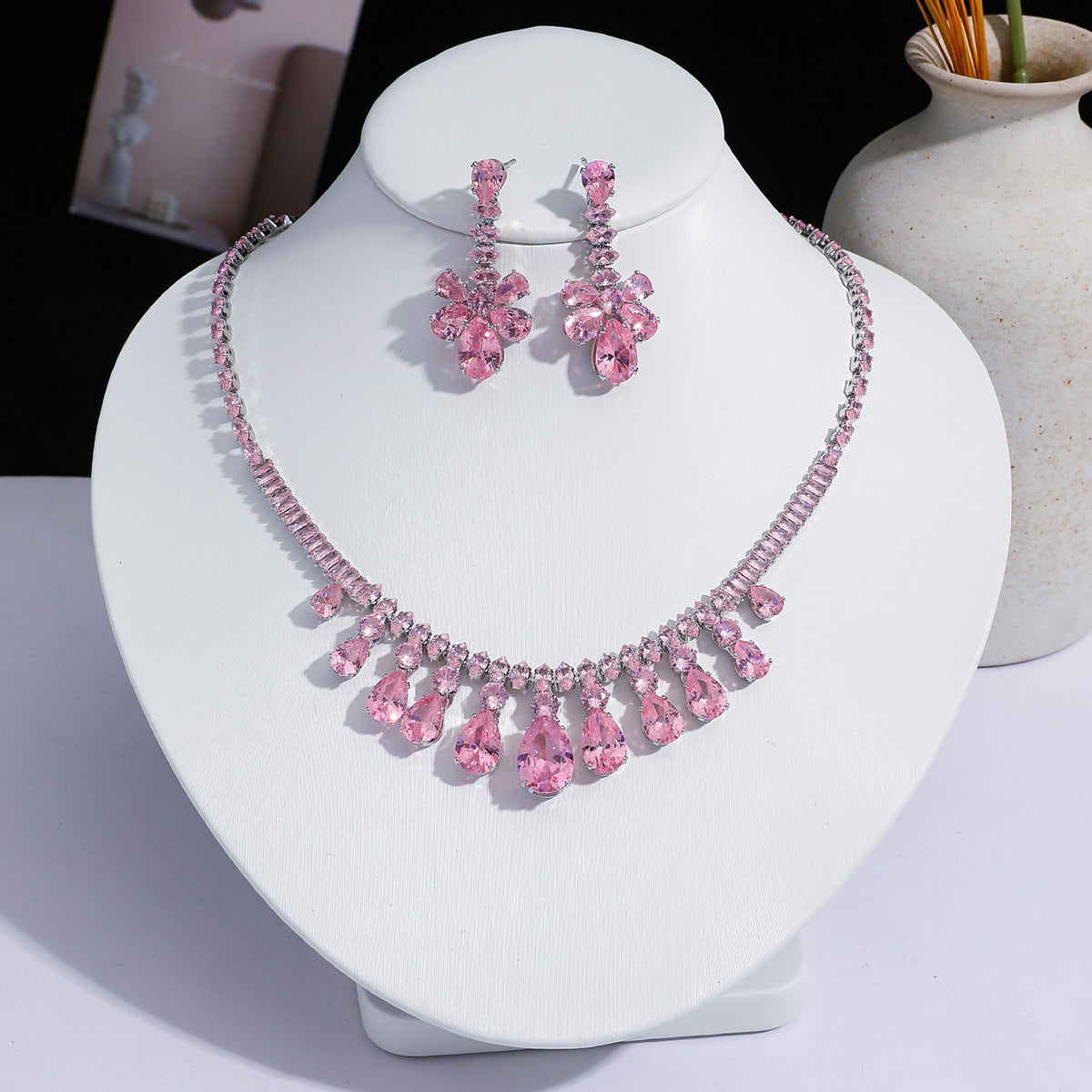 Fashion Trend Zircon Green Butterfly Tassel Necklace