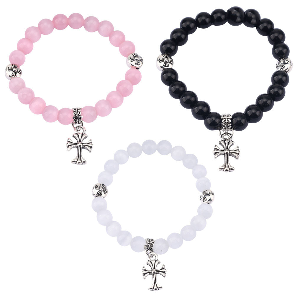 Opal Cross Beaded Simple Fashion Retro Girlfriends Bracelet