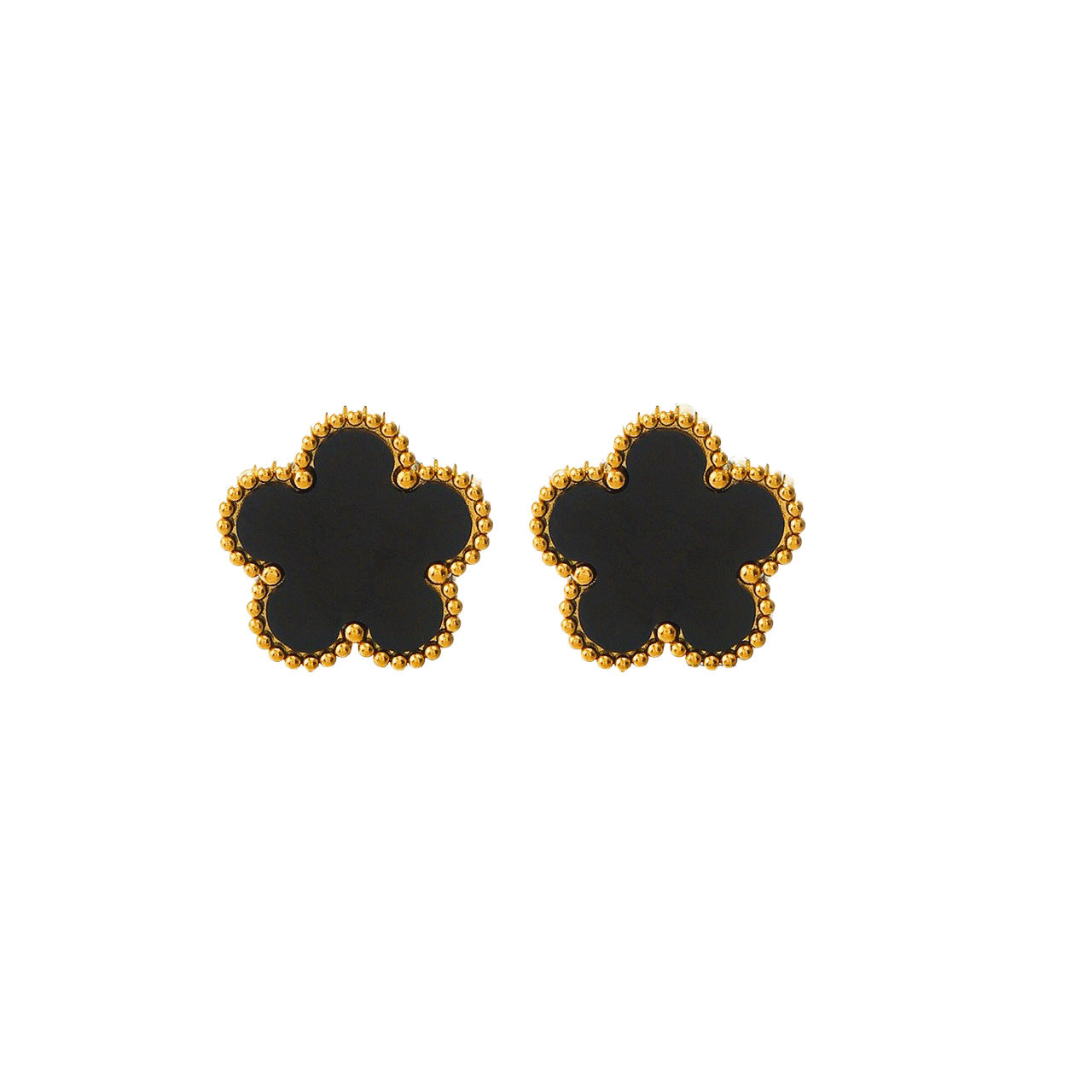 High-grade Titanium Steel Five-leaf Flower Gold Plated Four Colors Bracelet
