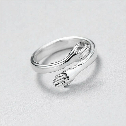 Korean Style Fashionable Fresh Graceful Love Hug Couples Openings Rings