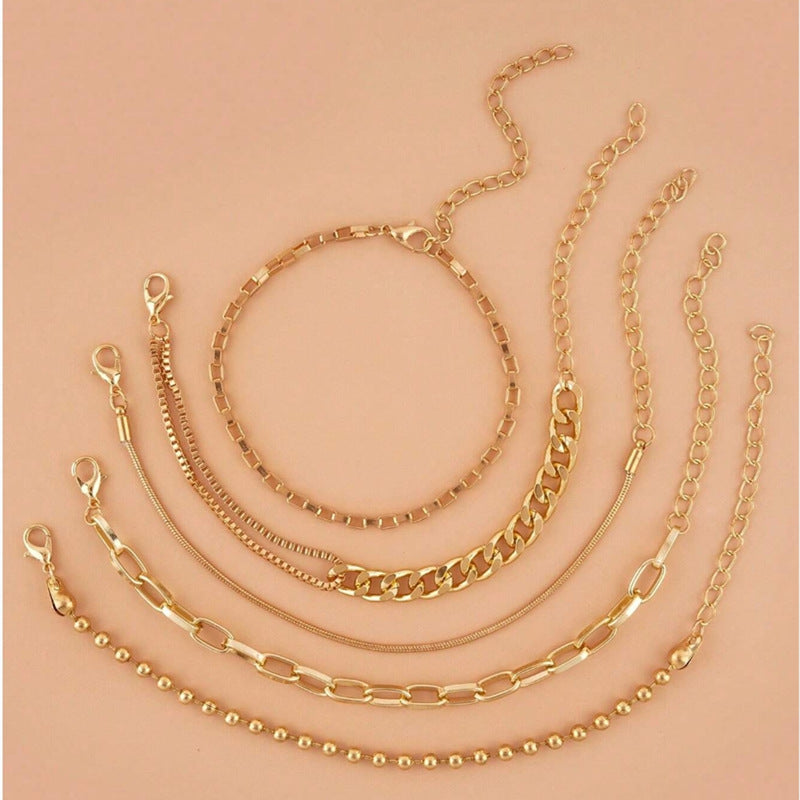 Classy Comfortable Of Personalized Alloy Combination Bracelets