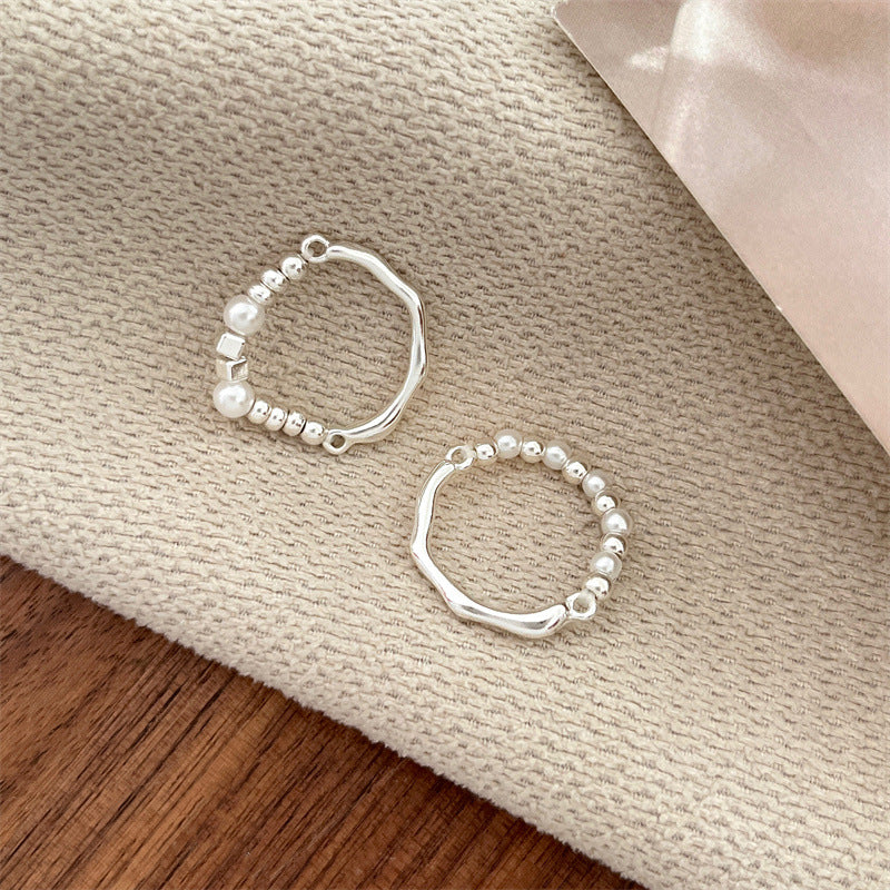 Small Pieces Of Sier Pearl Female Light Rings