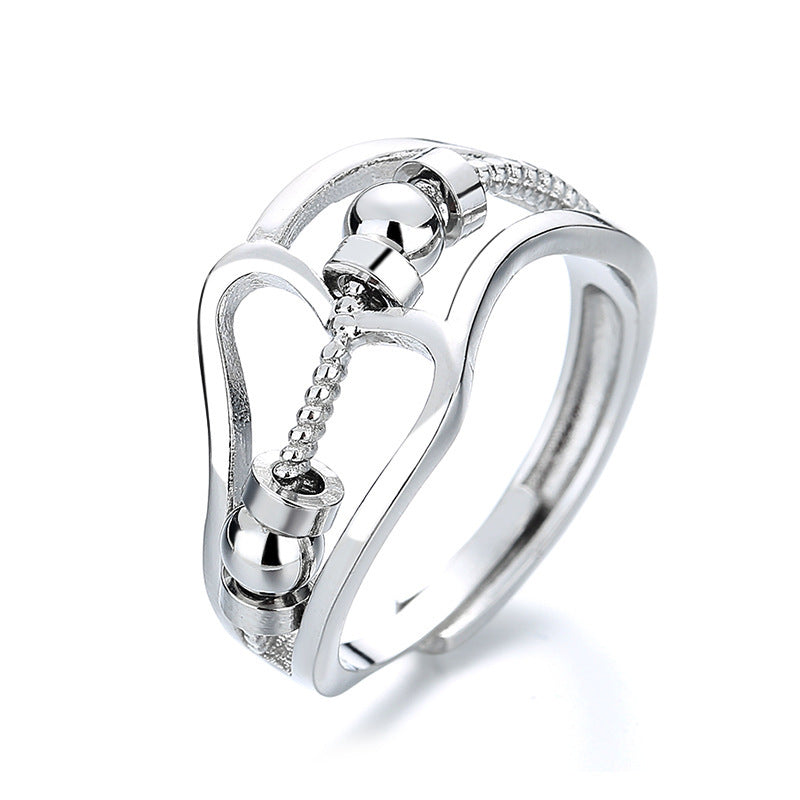 Women's Carlyle Fashion Smart Rotatable Adjustable Micro Beads Rotating Rings