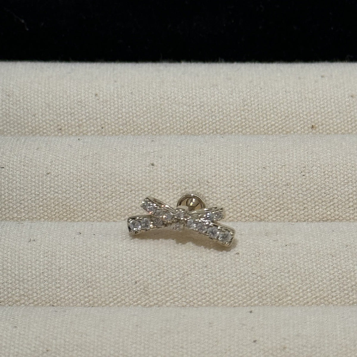 Women's Light Coffee Gold Collection Series Minimalist Zircon Ear Earrings
