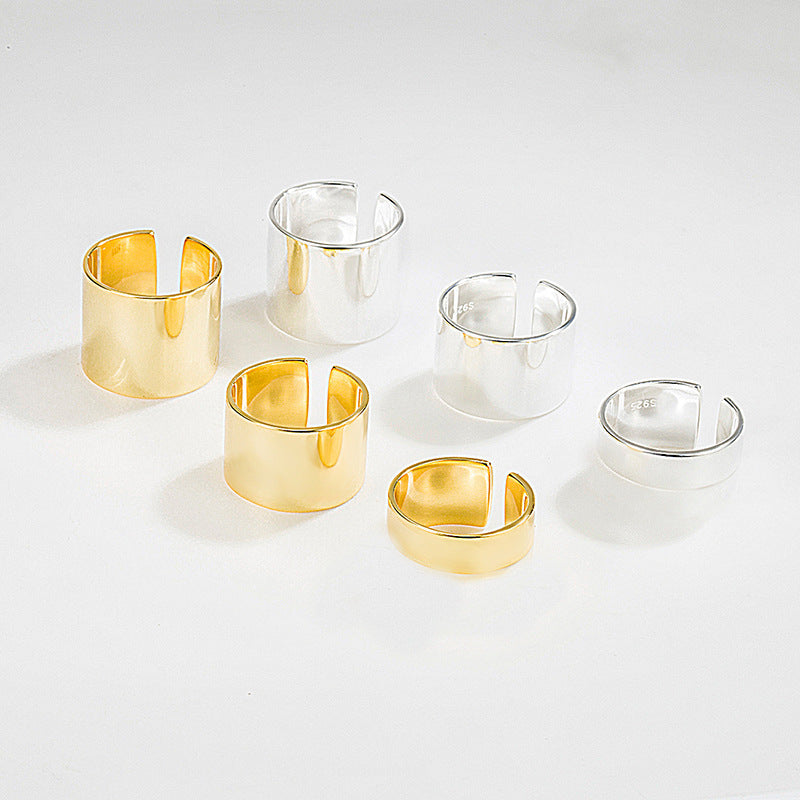 Design Geometric Glossy Female Fashion Style Rings