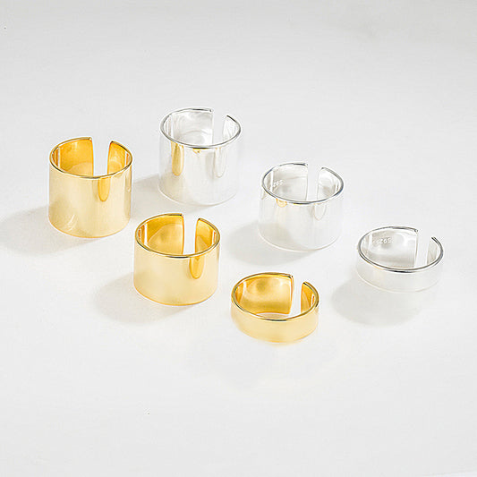 Design Geometric Glossy Female Fashion Style Rings