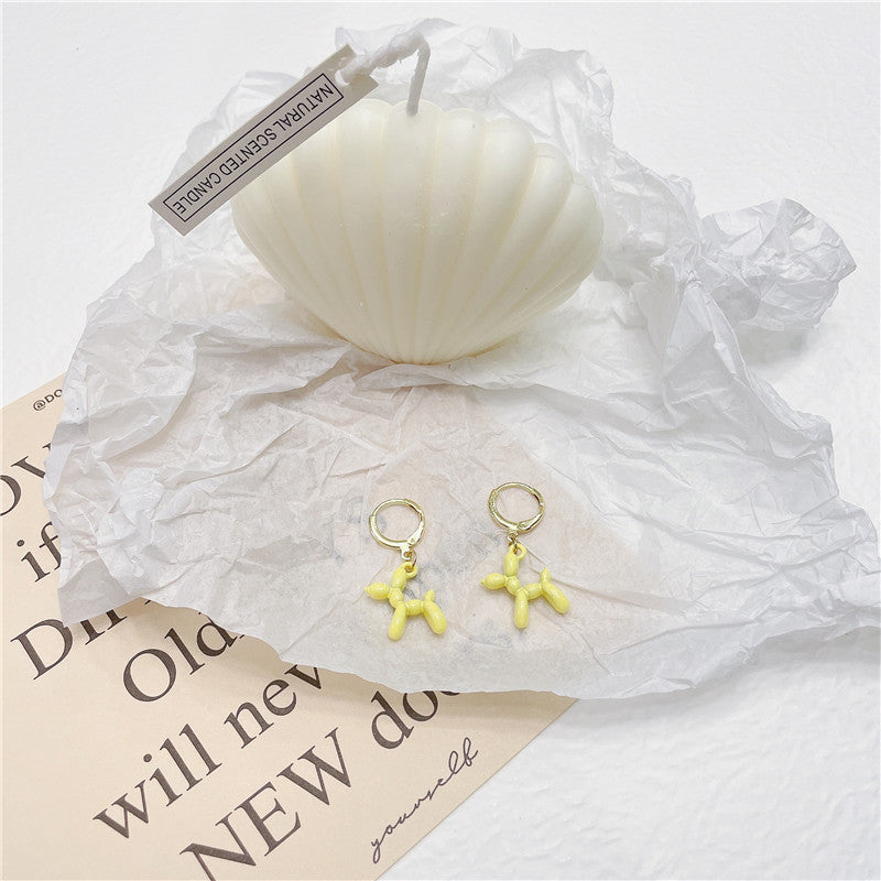 Creative Balloon Dog Fashion Three-dimensional Multicolor Earrings