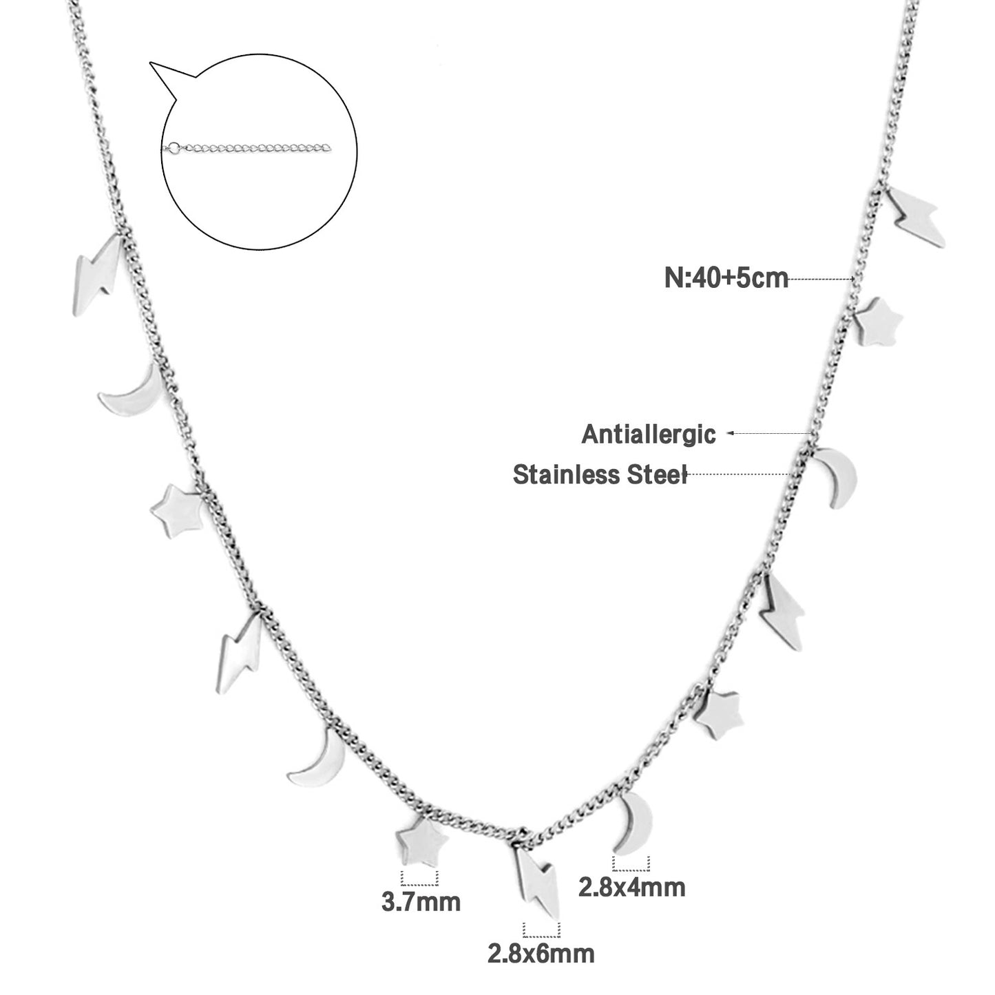 Niche High-grade Simple Temperamental Geometric Electroplated Stainless Necklaces
