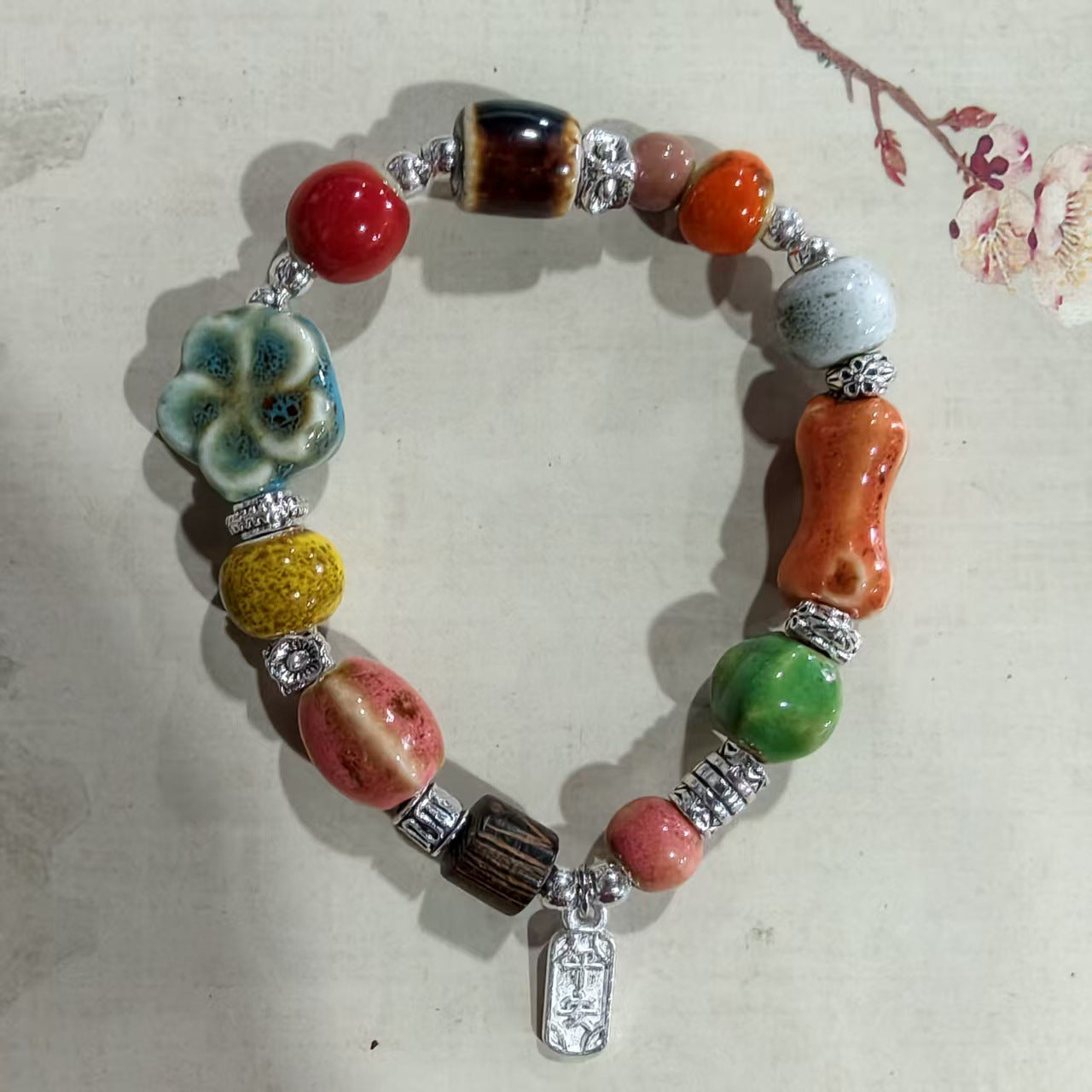 Alloy Ceramic Ethnic Style Single Handmade Filament Bracelet