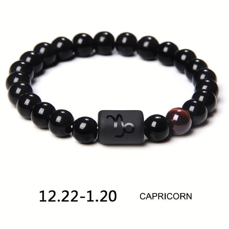 Planets Twee Constellations Natural Stone Blue Black Bracelet